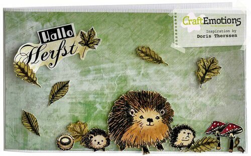 CraftEmotions clearstamps 6x7cm - Herfst groetjes - tekst NL