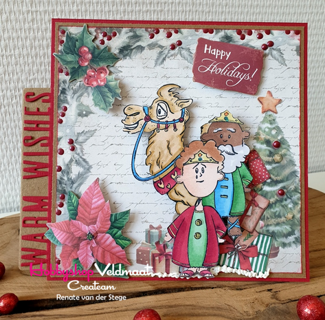 CraftEmotions clearstamps A6 - Christmas crew - Caspar Sara Lindenhols