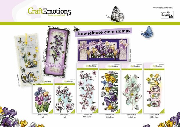 CraftEmotions clearstamps A5 - Bloesem - Magnolia GB Dimensional stamp