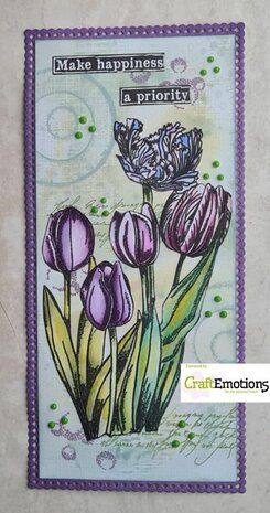 CraftEmotions clearstamps A5 - Bloesem - Tulpen GB Dimensional stamp