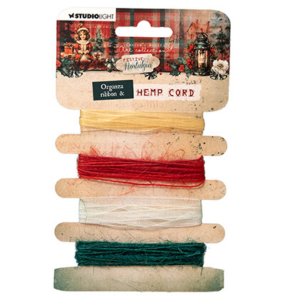 Studio Light Organza (5mm) &amp; hemp cord Festive Nostalgia nr.15