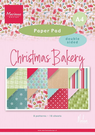 Marianne Design Pretty Papers bloc Christmas Bakery by Marleen A4 PK9195