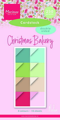 Marianne Design Pretty Papers bloc Christmas Bakery by Marleen Cardstock PK9196