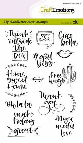 CraftEmotions clearstamps A6 - handletter - Quotes 2 (Eng) Carla Kamphuis