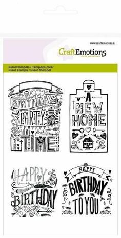 CraftEmotions clearstamps A6 - new home handlettering (Eng)