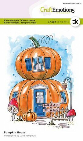 CraftEmotions clearstamps A6 - Pumpkin House Carla Kamphuis