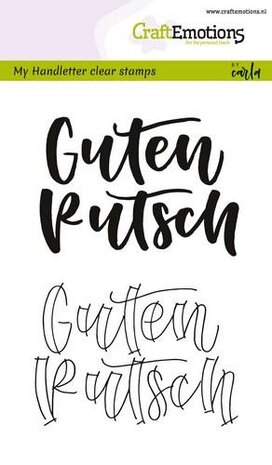 CraftEmotions clearstamps A6 - handletter - Guten Rutsch (DE) Carla Kamphuis 