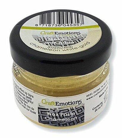 CraftEmotions Wax Paste chameleon - witgoud 20 ml