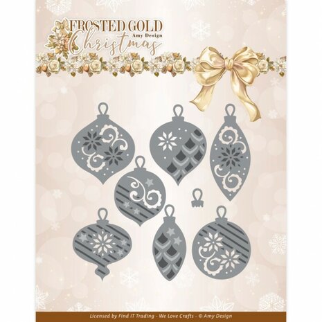 Dies - Amy Design - Frosted Gold Christmas - Frosted Gold Baubles