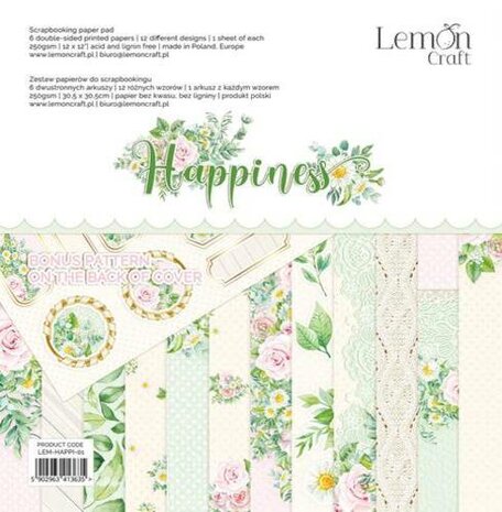 LemonCraft Paper Pad Happiness 30,5x30,5cm