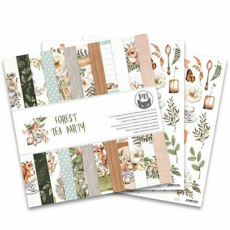 Piatek13 - Paper pad Forest tea party, 12x12&lsquo;&lsquo; 