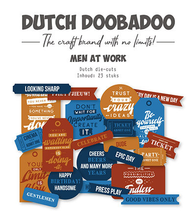 Dutch Doobadoo Die-cuts Men at work Labels 474.007.046