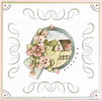 3D Cutting Sheet - Precious Marieke - Painted Pansies - Pink