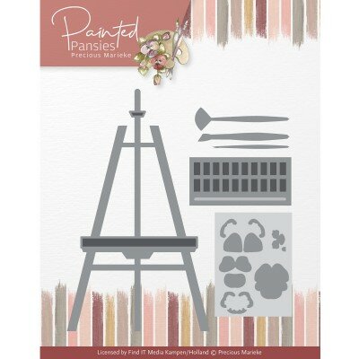 Dies - Precious Marieke - Painted Pansies - Easel