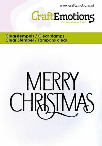 CraftEmotions clearstamps 6x7cm - Tekst Merry Christmas - EN