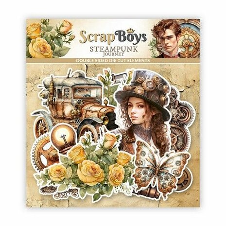 ScrapBoys Steampunk Journey Die cut elements STJO-12 190gr 47pcs