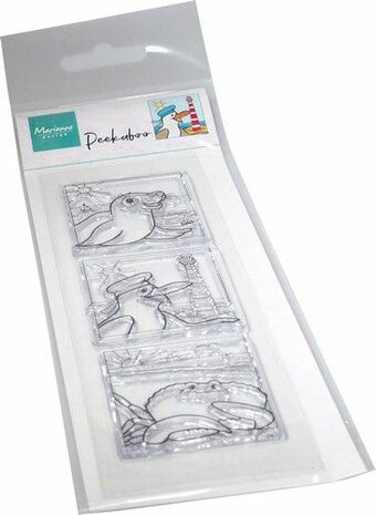 Marianne Design Clear Stamps Hetty&lsquo;s Peek-a-boo Beach CS1130 44x43mm 45x43mm 43x43mm