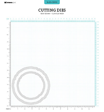 Studio Light Cutting Die Torn edge circles Essentials nr.913 SL-ES-CD913