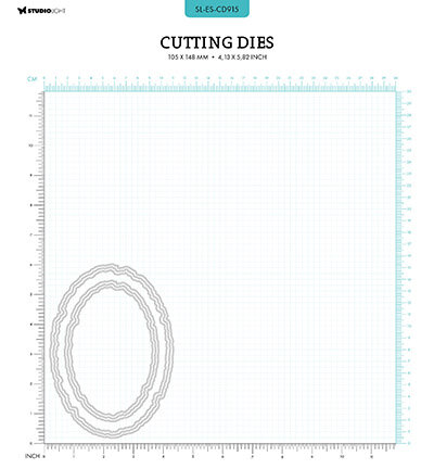 Studio Light  Cutting Die Torn edge ovals Essentials nr.915 SL-ES-CD915