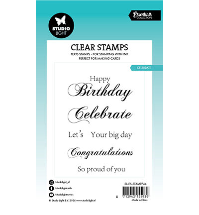 Studio Light Clear Stamp Celebrate Essentials nr.744