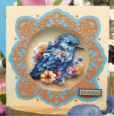 Dies - Berries Beauties - Happy Blue Birds - Happy Frame