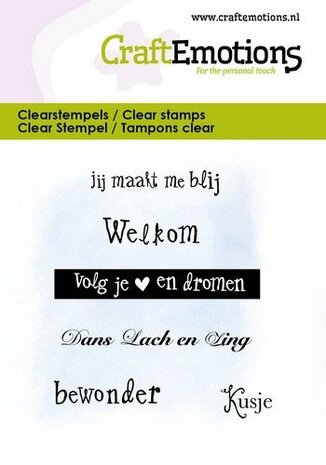 CraftEmotions clearstamps 6x7cm - Jij maakt mij blij -tekst NL