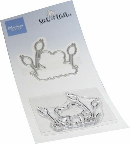 Marianne Design Clear Stamps &amp; dies Frog CS1155 55x52mm - 57x55mm