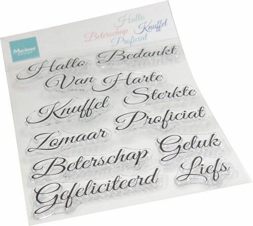 Marianne Design Clear Stamps Elegante wensen NL CS1157 1110x150mm