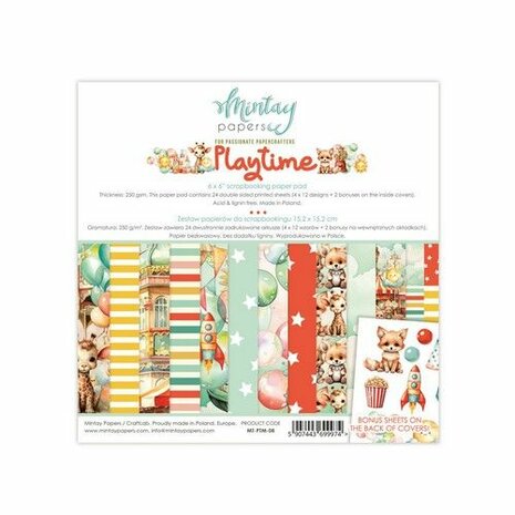 Mintay 15,2x15,2 cm Paper Pad - Playtime MT-PTM-08