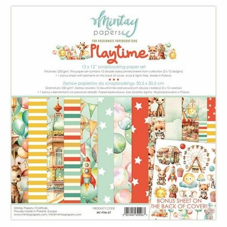 Mintay 30,5x30,5 cm Paper Set - Playtime MT-PTM-07