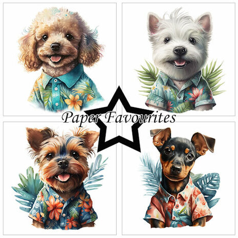 Paper Favourites 15x15 cm Summer Dogs