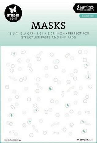 Studio Light Mask Stencil Confetti Essentials nr.263 SL-ES-MASK263 135x135x1mm