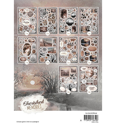 Studio Light Die-cut Paper pad Paper elements Cherished Memories nr.264 SL-CM-DCPP264