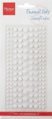 Marianne Design Decoration Enamal dots - Sneeuwvlokken PL4520 