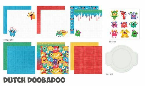 Dutch Doobadoo Crafty Kit Monster house 20x20cm 473.005.030