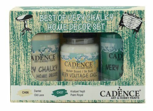 Cadence Very Chalky Home Decor set Old lace - Palm Royal 90+90+50 ml 