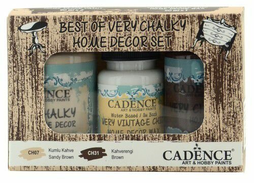 Cadence Very Chalky Home Decor set Zandbruin - bruin 90+90+50 ml 