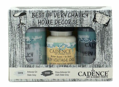 Cadence Very Chalky Home Decor set Leigrijs - donkergrijs 90+90+50 ml 