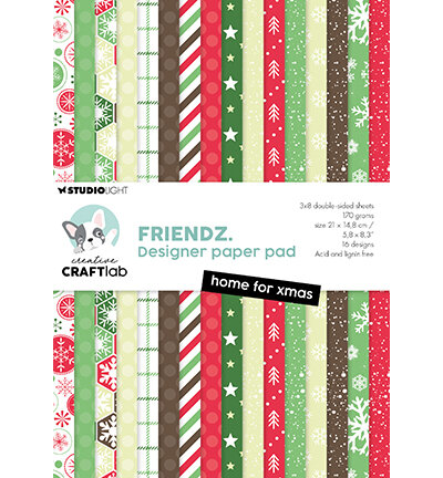 Studio Light Paper pad Home for xmas Friendz nr.256 CCL-FR-DPP256