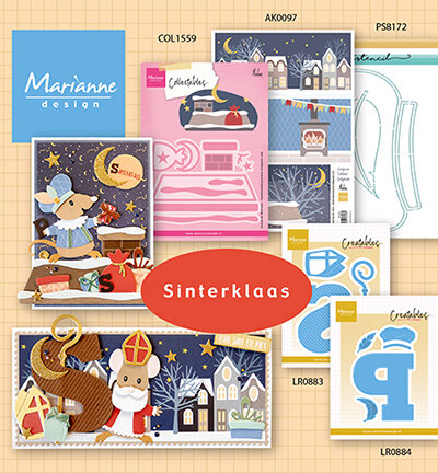 Marianne Design Knipvel A4 Avondje van Sinterklaas by Marleen AK0097