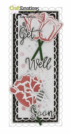 CraftEmotions Impress stamp Die - Greeting card text 1 (ENG) Card 11x9cm