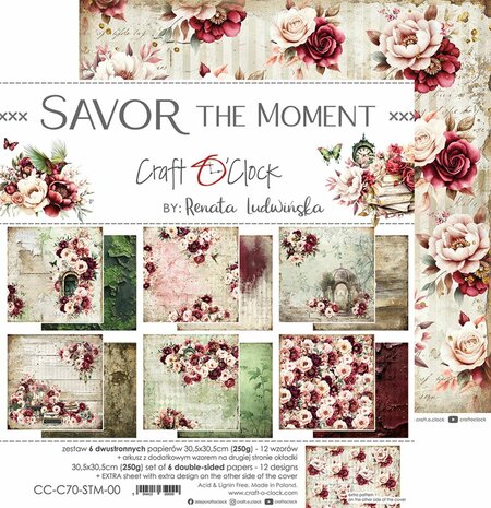 Craft OClock set of papers 30x30 cm Savor the Moment CC-C70-STM-00