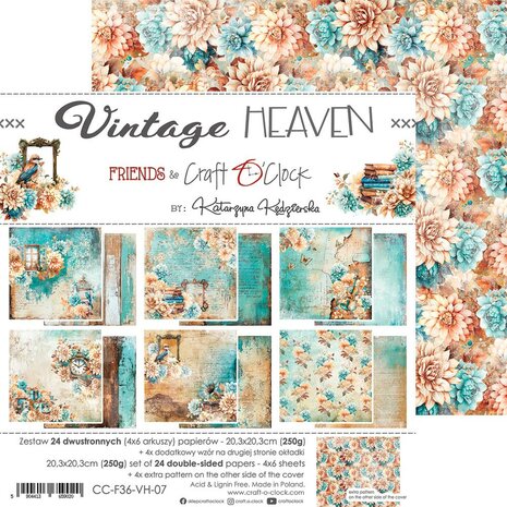 Craft O Clock Paper Pack 20x20 cm Vintage Heaven CC-F36-VH-07