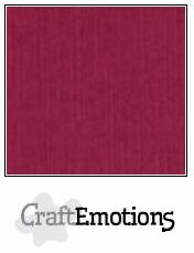 CraftEmotions linnenkarton bordeaux  30,5x30,5cm 250gr