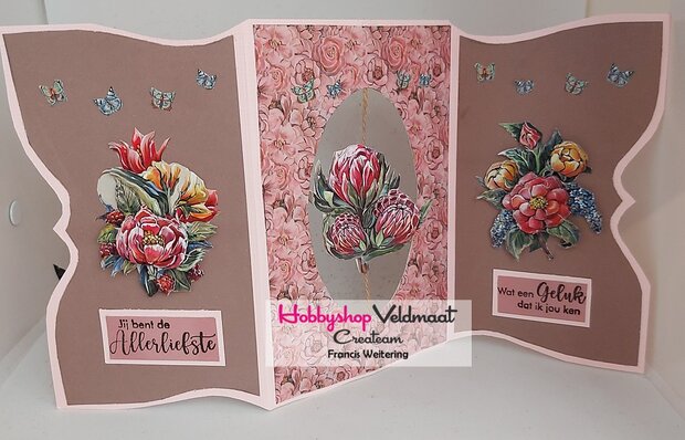 CraftEmotions linnenkarton babyroze 30,0 x 30,0cm