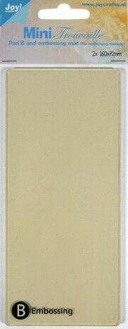 Joy! Crafts Mini-Trouvaille - B - Embossing plaat + mat 115640/1931 160x70/160x70mm