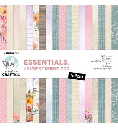 Studio Light Paper Pad Felicia Essentials nr.261 20,3x20,3cm CCL-ES-DPP261