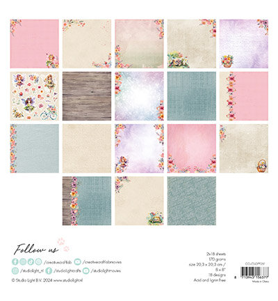 Studio Light Paper Pad Felicia Essentials nr.261 20,3x20,3cm CCL-ES-DPP261