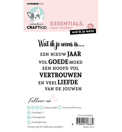 Studio Light Clear Stamp  Wat ik je wens Essentials nr.766 CCL-ES-STAMP766