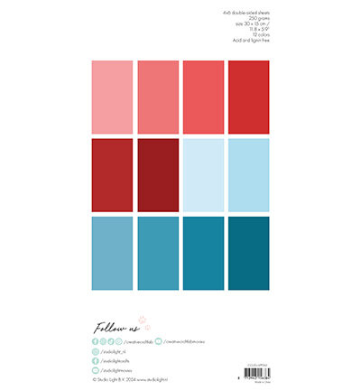 Studio Light Paper Pad Red &amp; Blue Essentials nr.262 CCL-ES-UPP262